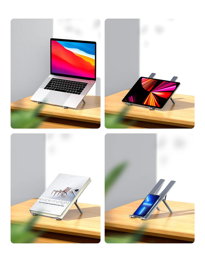 UGREEN Adjustable Aluminum Laptop Stand – Foldable & Portable (Up to 17.3”)